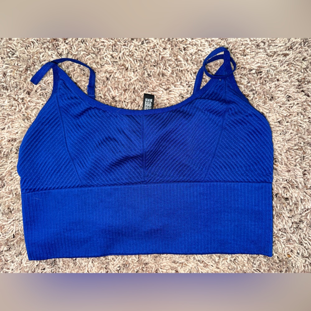 Pink longline sports bra